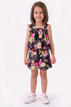 Load image into Gallery viewer, Floral Printed Straped Top Belted Short Co-ord Set