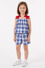 Load image into Gallery viewer, Checkered Straped Top Belted Short Co-ord Set