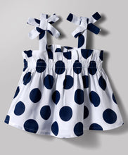 Load image into Gallery viewer, Polka Printed Straped Top Belted Short Set
