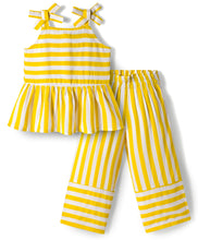 Load image into Gallery viewer, Striped Frill Straped Top Palazzo Co-ord Set