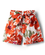 Load image into Gallery viewer, Floral Printed Straped Top Belted Short Co-ord Set