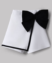 Load image into Gallery viewer, Polka Printed Top Waffle Flap Skort Set with Bow Applique