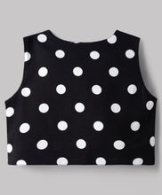 Load image into Gallery viewer, Polka Printed Top Waffle Flap Skort Set with Bow Applique