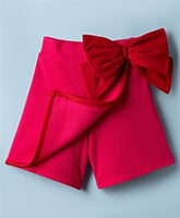 Load image into Gallery viewer, Solid Frilled Top Waffle Flap Skort Set with Bow Applique