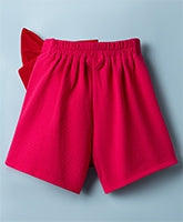 Load image into Gallery viewer, Solid Frilled Top Waffle Flap Skort Set with Bow Applique