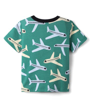 Load image into Gallery viewer, Cotton Airplane Printed Tshirt and Short Co-ord Set