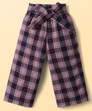 Load image into Gallery viewer, Soild Waffle Fabric Bow Top Checkered Pant Set