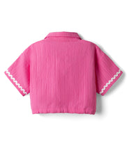 Load image into Gallery viewer, Solid Collared Lace Top and Pant Co-ord Set