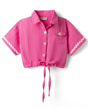 Load image into Gallery viewer, Solid Collared Lace Top and Pant Co-ord Set