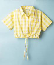 Load image into Gallery viewer, Cotton Checkered Collared Top and Pant Set