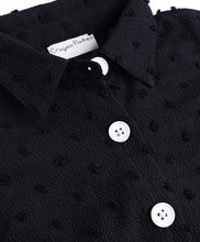 Load image into Gallery viewer, Solid Textured Fabric Top and Checkered Pant Set