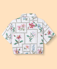 Load image into Gallery viewer, Floral Printed Collared Top and Solid Pant Set