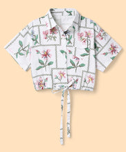 Load image into Gallery viewer, Floral Printed Collared Top and Solid Pant Set