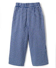 Load image into Gallery viewer, Cotton Checkered Top and Pant Co-ord Set - Blue