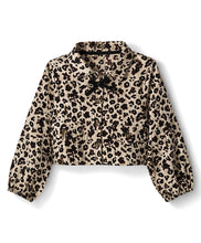 Load image into Gallery viewer, Textured Animal Print Collar Top Pant Co-ord Set - Brown
