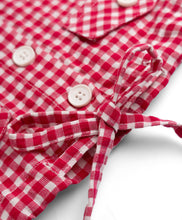 Load image into Gallery viewer, Cotton Checkered Knotted Top Pant Co-ord Set - Magenta