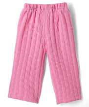 Load image into Gallery viewer, Textured Fabric Solid Collar Top Pant Co-ord Set - Pink