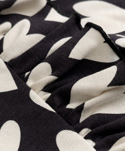 Load image into Gallery viewer, Cotton Hearts Printed Frilled Top Jogger Co-ord Set - Black