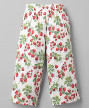 Load image into Gallery viewer, Cotton Berry Printed Frilled Top Pant Co-ord Set - Offwhite