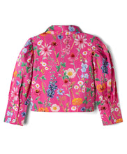 Load image into Gallery viewer, Floral Printed Collar Top Textured Pant Set - Pink