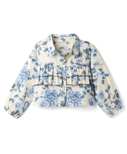 Load image into Gallery viewer, Frilled Floral Printed Top and Waffle Culotte Set