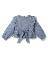 Load image into Gallery viewer, Embroidered Frilled Top and Waffle Culotte Set