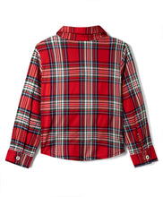 Load image into Gallery viewer, Woven Checkered Collared Top and Waffle Culotte Set