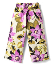 Load image into Gallery viewer, Textured Fabric Collared Top and Floral Culotte Set
