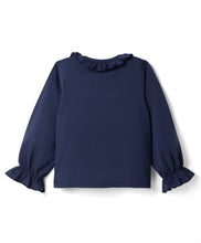 Load image into Gallery viewer, Frilled Solid Full Sleeves Top and Floral Culotte Set
