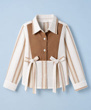 Load image into Gallery viewer, Cotton Striped Full Sleeves Shirt Top and Culotte Set