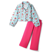 Load image into Gallery viewer, Woven Full Sleeves Shirt Top and Waffle Culotte Set