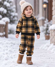 Load image into Gallery viewer, Polar Fleece Checkered Sweatshirt and Jogger Co-ord Set