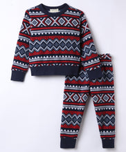 Load image into Gallery viewer, Polar Fleece Jacquard Sweatshirt and Jogger Co-ord Set