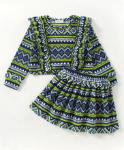 Load image into Gallery viewer, Aztec with Frill Polar Fleece Top Skirt Set