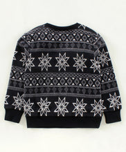 Load image into Gallery viewer, Jacquard Polar Fleece Sweatshirt Jogger Set - Black
