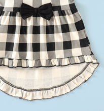 Load image into Gallery viewer, Checkered Frill with Bow Top Shorts Set