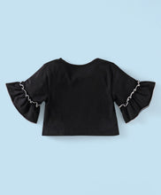 Load image into Gallery viewer, Frilled Sleeves Bow Top Belted Hearts Plazzo Set
