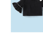 Load image into Gallery viewer, Frilled Sleeves Bow Top Belted Hearts Plazzo Set