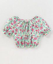 Load image into Gallery viewer, Floral Off Shoulder Half Sleeves Top Short Set