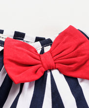 Load image into Gallery viewer, Striped Off Shoulder Top Belted Short Co ord Set