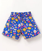 Load image into Gallery viewer, Neck Frill Top with Floral Belted Short Set