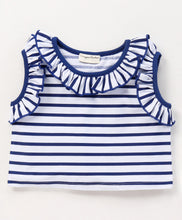Load image into Gallery viewer, Striped Frilled Top Flapped Short Set
