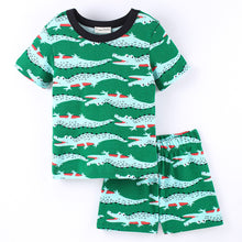 Load image into Gallery viewer, Alligator Printed Tshirt Short Set
