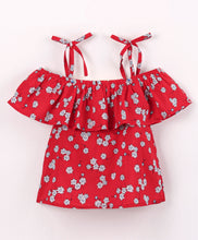 Load image into Gallery viewer, Floral Off shoulder Top Frilled Short Set