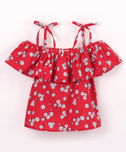 Load image into Gallery viewer, Floral Off shoulder Top Frilled Short Set