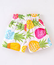 Load image into Gallery viewer, Solid Frilled Top Pineapple Wrap Short Set
