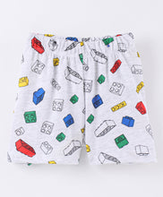 Load image into Gallery viewer, Blocks Printed Tshirt Short Set