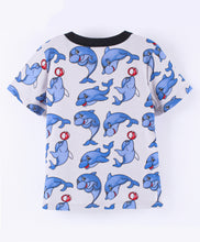 Load image into Gallery viewer, Dolphins Printed Tshirt Short Set