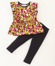 Load image into Gallery viewer, Floral Frilled Top Leggings Set
