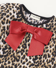 Load image into Gallery viewer, Animal Printed Frilled Sleeves Top Leggings Set